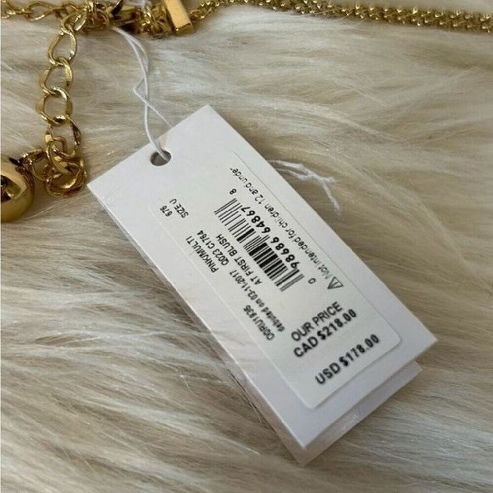 Kate Spade "At First Blush" Double Stranded Floral Necklace Pink/ Gold - Picture 9 of 9